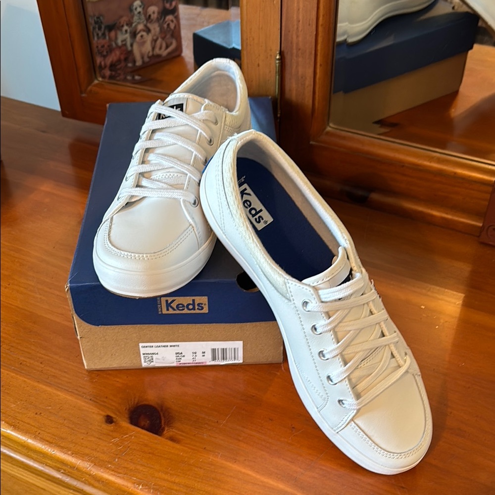Keds Classic White Lace-Up Sneakers